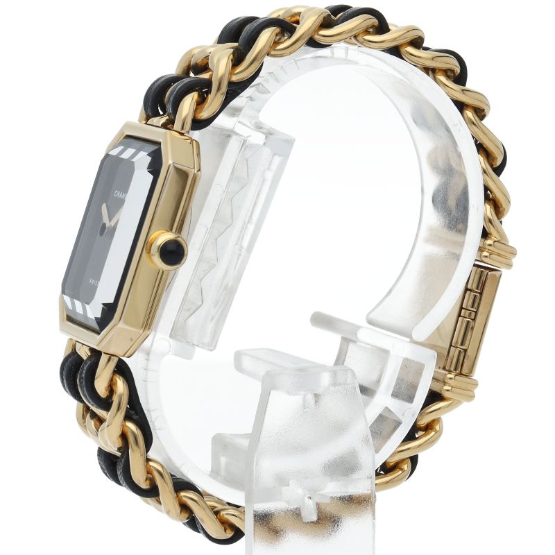 Chanel Premier M Watch SS Black Polished