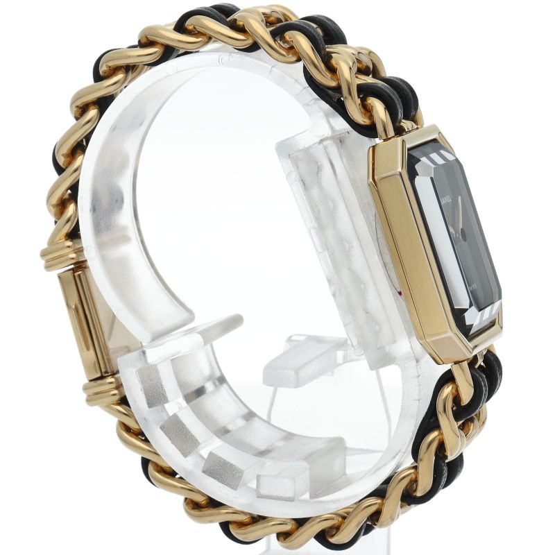 Chanel Premier M Watch SS Black Polished
