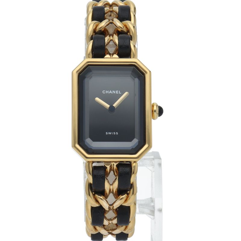 Chanel Premier M Watch SS Black Polished