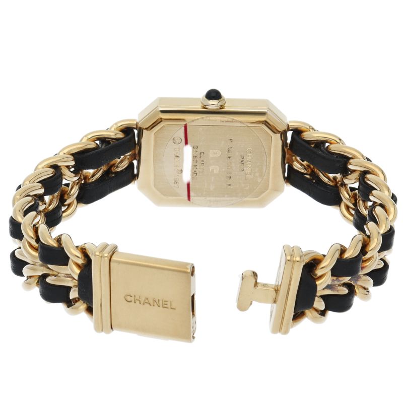 Chanel Premier M Watch SS Black Polished