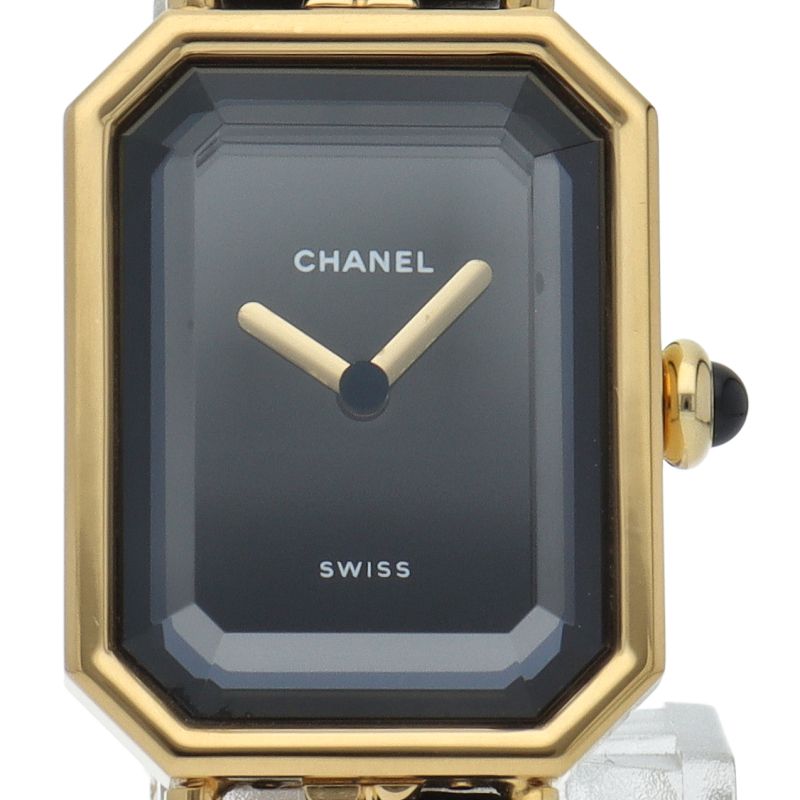 Chanel Premier M Watch SS Black Polished
