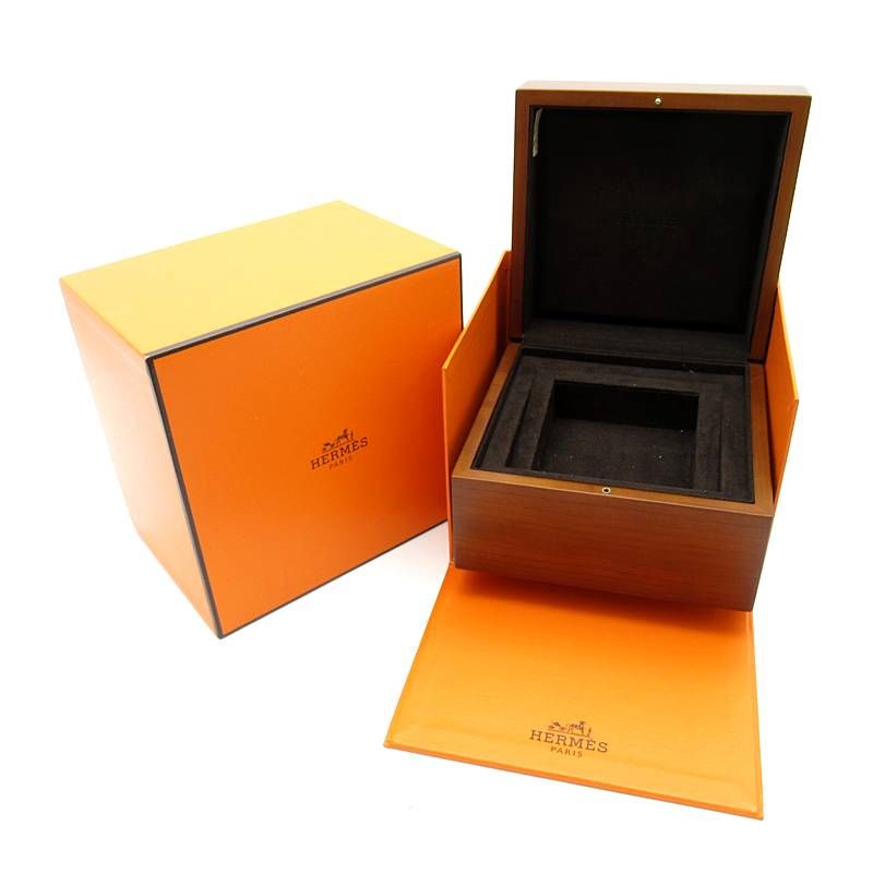 Hermes Watch Diamond Bezel Dial Box SS Leather