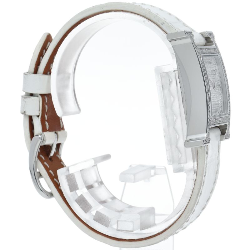 Hermes Watch Diamond Bezel Dial Box SS Leather