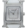 Hermes Watch Diamond Bezel Dial Box SS Leather