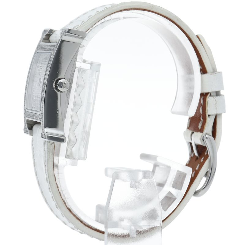Hermes Watch Diamond Bezel Dial Box SS Leather
