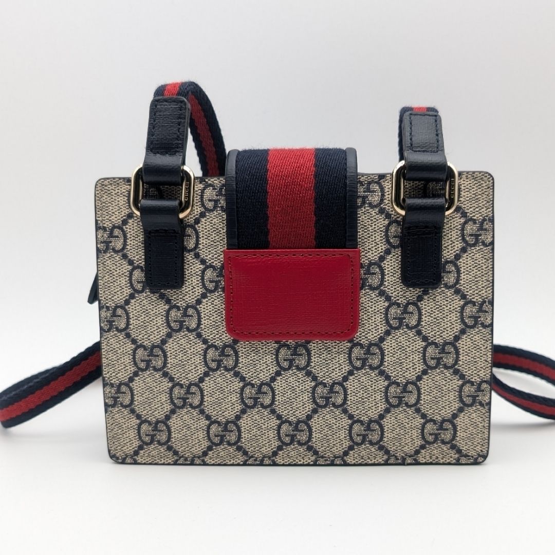 Gucci Children's GG Supreme Sherry Line Shoulder Bag — view 2
