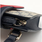 Gucci Children's GG Supreme Sherry Line Shoulder Bag — view 5