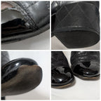 Chanel CC Logo Short Boots Quilted Black — view 9