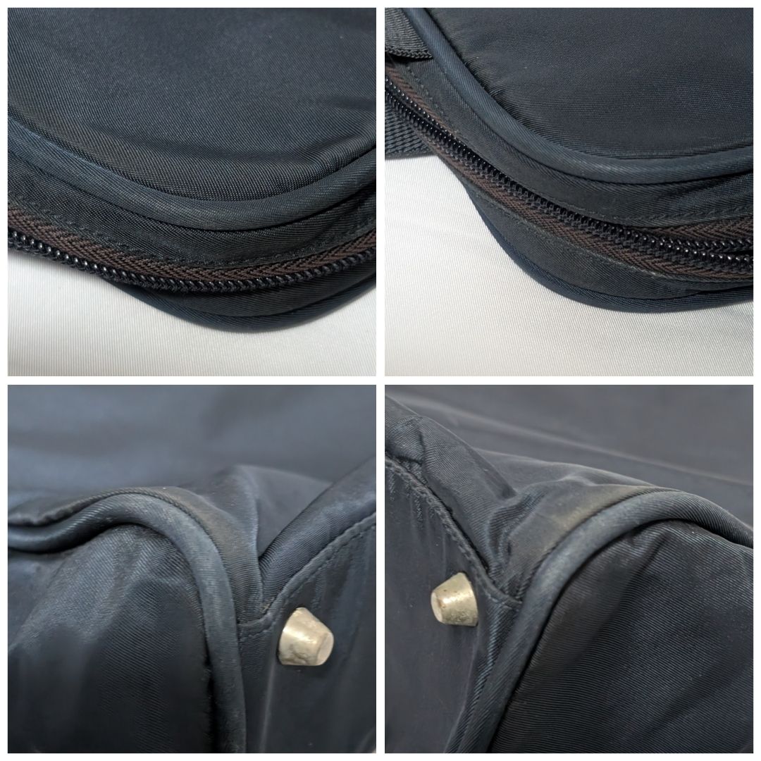 Prada Tessuto Nylon Tote Navy Triangle Logo — view 6