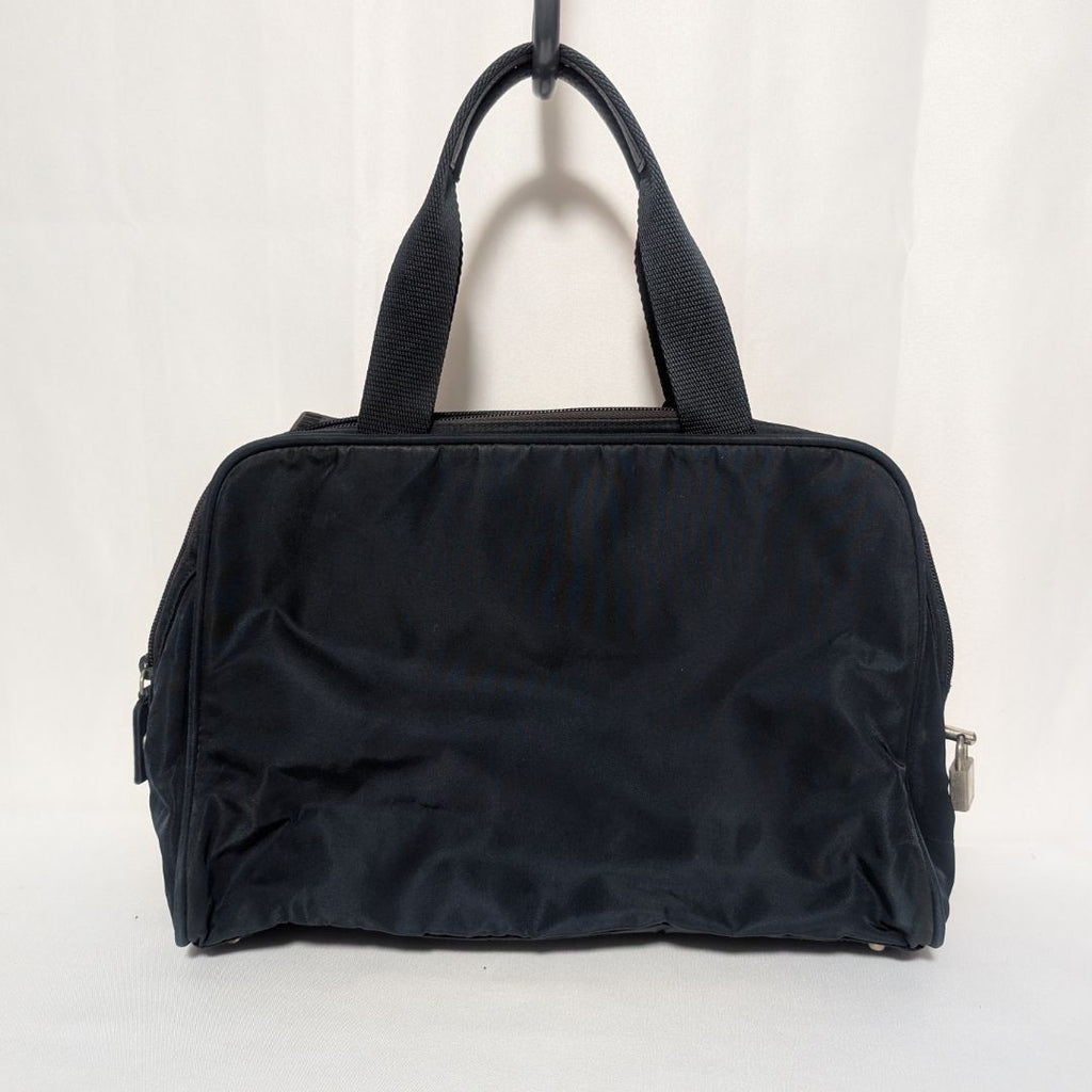 Prada Tessuto Nylon Tote Navy Triangle Logo — view 2