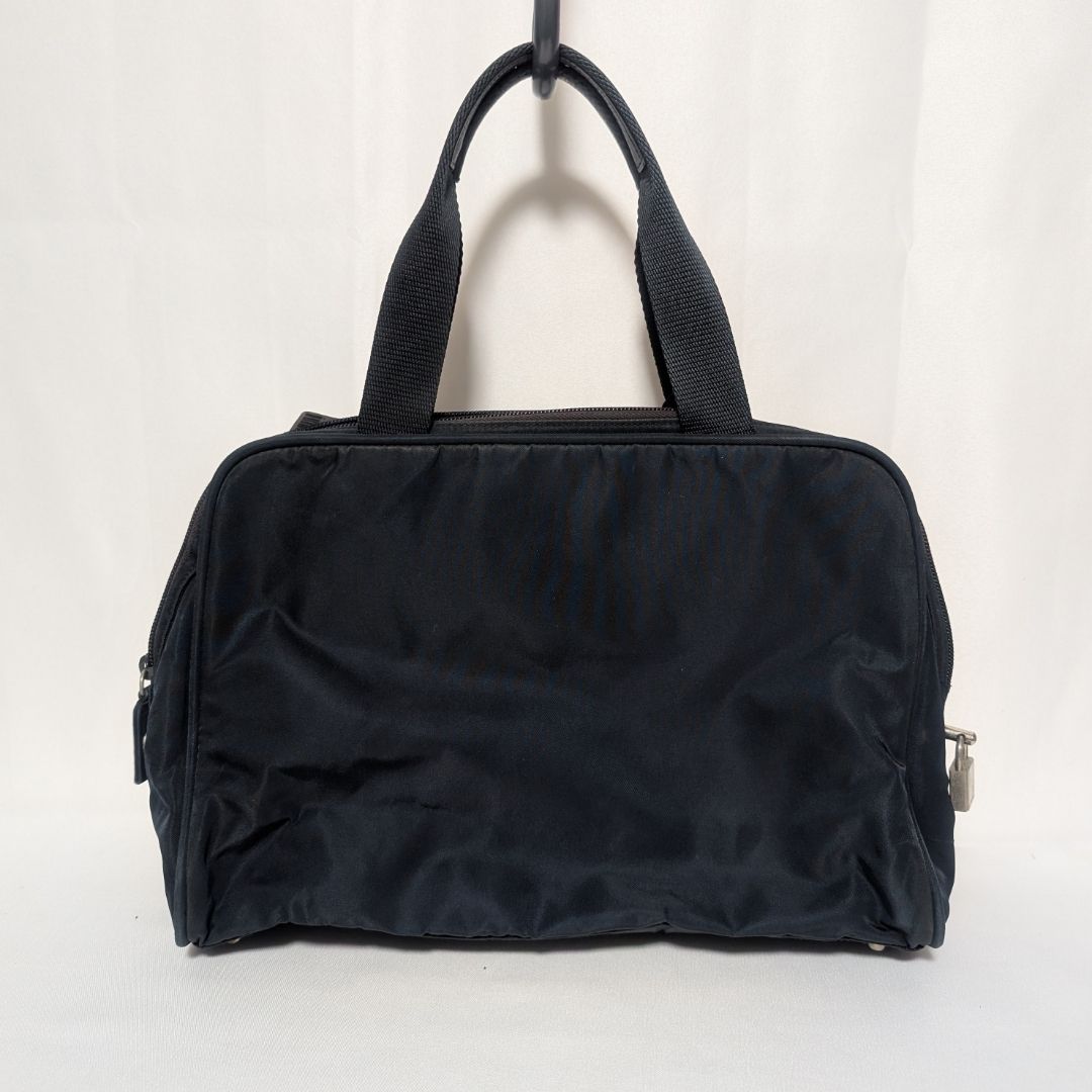Prada Tessuto Nylon Tote Navy Triangle Logo — view 2
