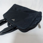 Prada Tessuto Nylon Tote Navy Triangle Logo — view 3