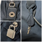 Prada Tessuto Nylon Tote Navy Triangle Logo — view 7