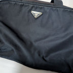 Prada Tessuto Nylon Tote Navy Triangle Logo — view 8