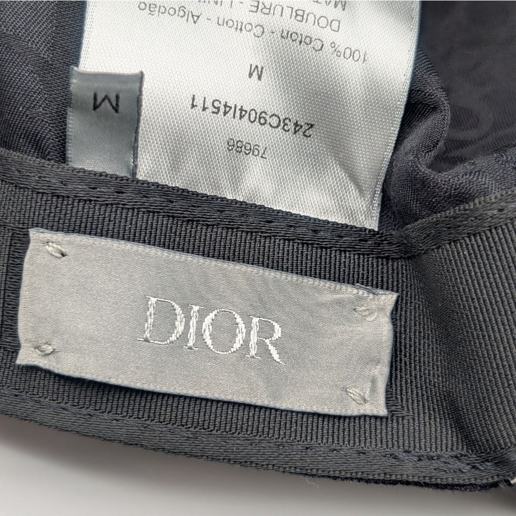 Dior Baseball Cap Black Logo Hat Cotton — view 6