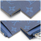 Louis Vuitton Exterior Taigarama Coin Card Holder Cobalt Monogram — view 5