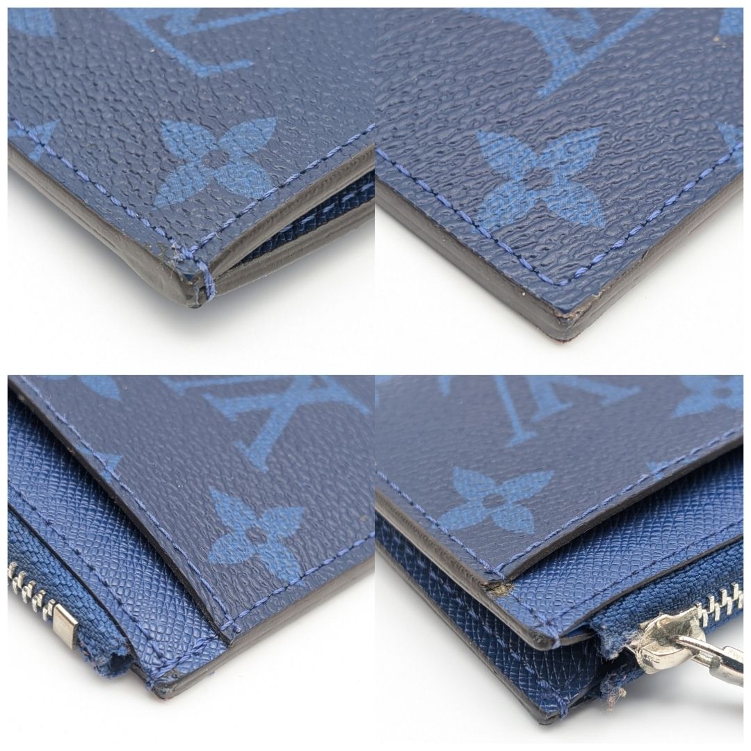 Louis Vuitton Exterior Taigarama Coin Card Holder Cobalt Monogram — view 5