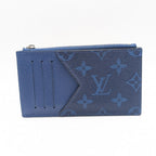 Louis Vuitton Exterior Taigarama Coin Card Holder Cobalt Monogram — view 2
