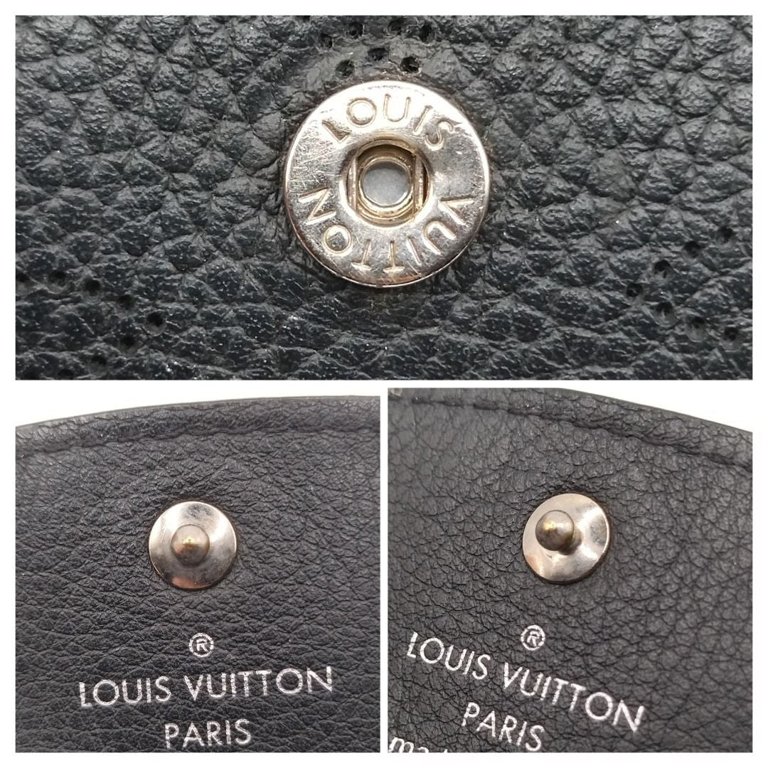 Louis Vuitton Key Case Multicles 4 Mahina Noir Black Key Holder — view 9