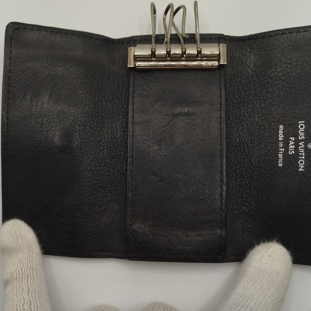 Louis Vuitton Key Case Multicles 4 Mahina Noir Black Key Holder — view 6
