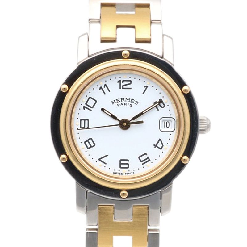 Hermes Clipper Watch Stainless Steel Quartz