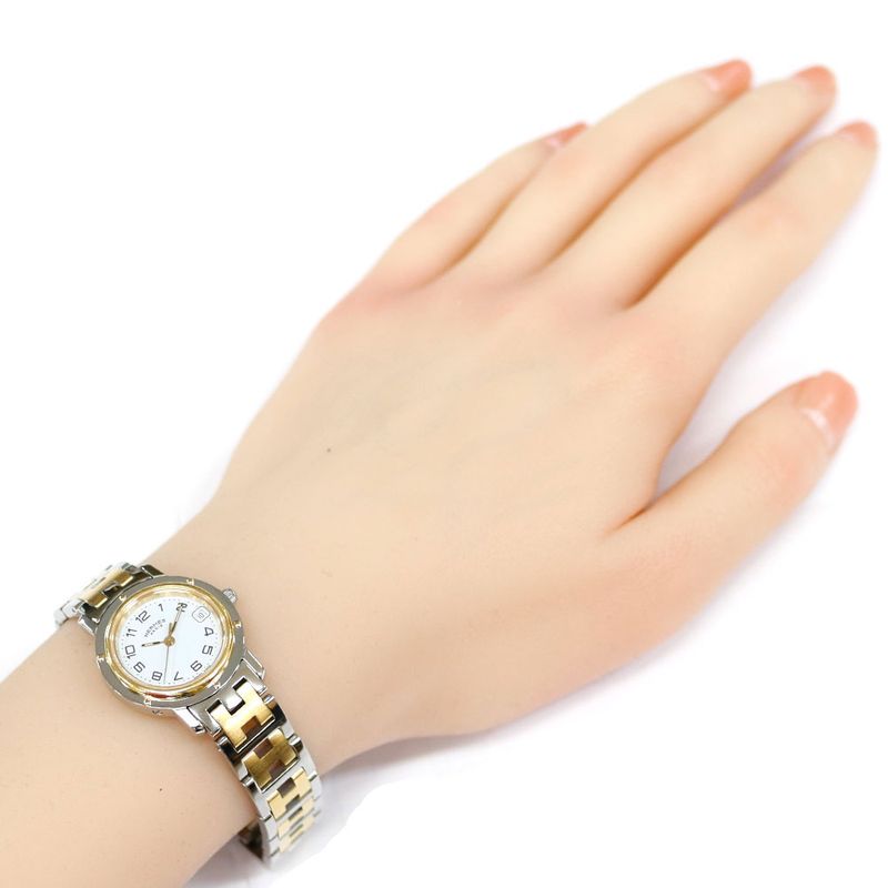 Hermes Clipper Watch Stainless Steel Quartz