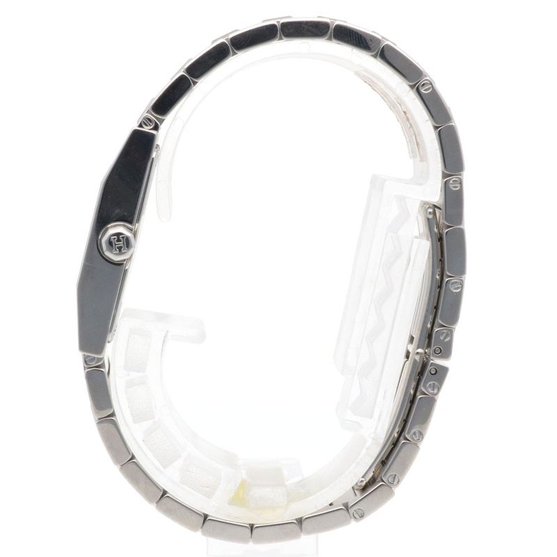 Hermes Tandem Watch Stainless Steel Quartz Silver Tandem