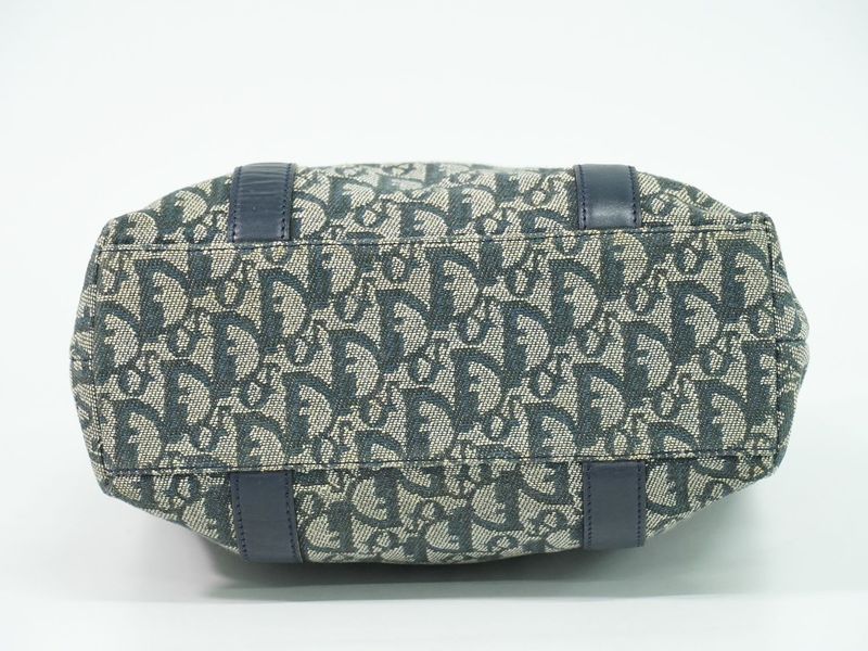 Dior Trotter Shoulder Bag Tote Canvas Navy