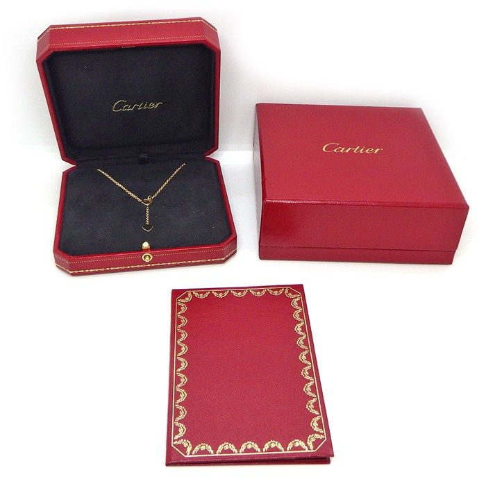 Cartier Necklace Monam le Swing Drop Heart 18K Pink Gold