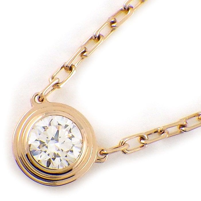 Cartier Necklace Dame le LM Diamant Leger 1 Point Diamond 18K