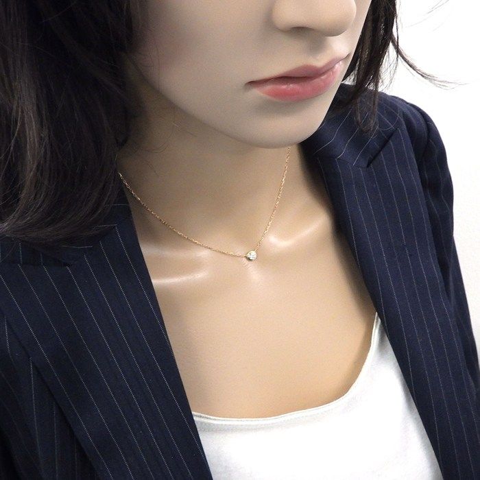 Cartier Necklace Dame le LM Diamant Leger 1 Point Diamond 18K