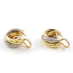 Cartier Earrings Trinity Hoop Three Color 18K Pink Gold 18K White