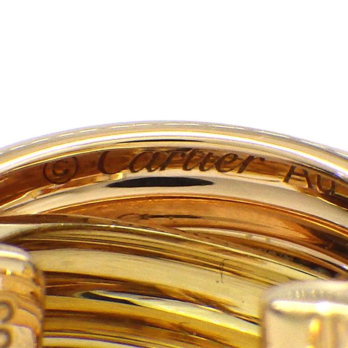 Cartier Earrings Trinity Hoop Three Color 18K Pink Gold 18K White