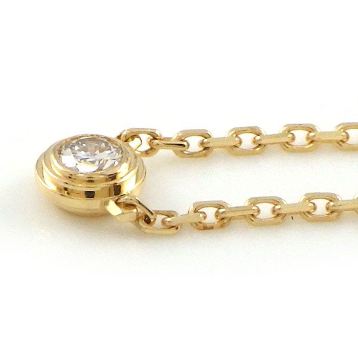 Cartier Necklace Damier XS Diamant Leger 1 Point Diamond 18K