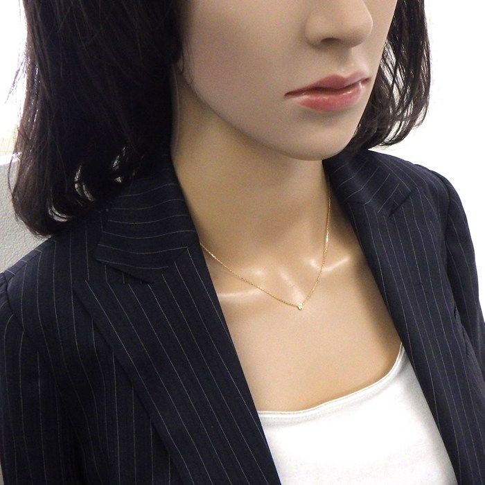 Cartier Necklace Damier XS Diamant Leger 1 Point Diamond 18K