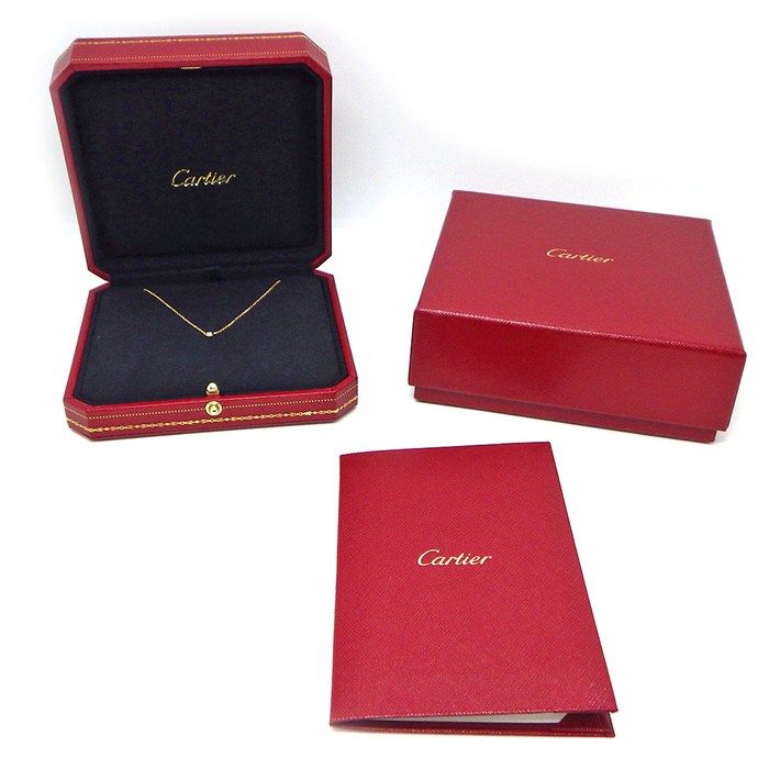 Cartier Necklace Damier XS Diamant Leger 1 Point Diamond 18K
