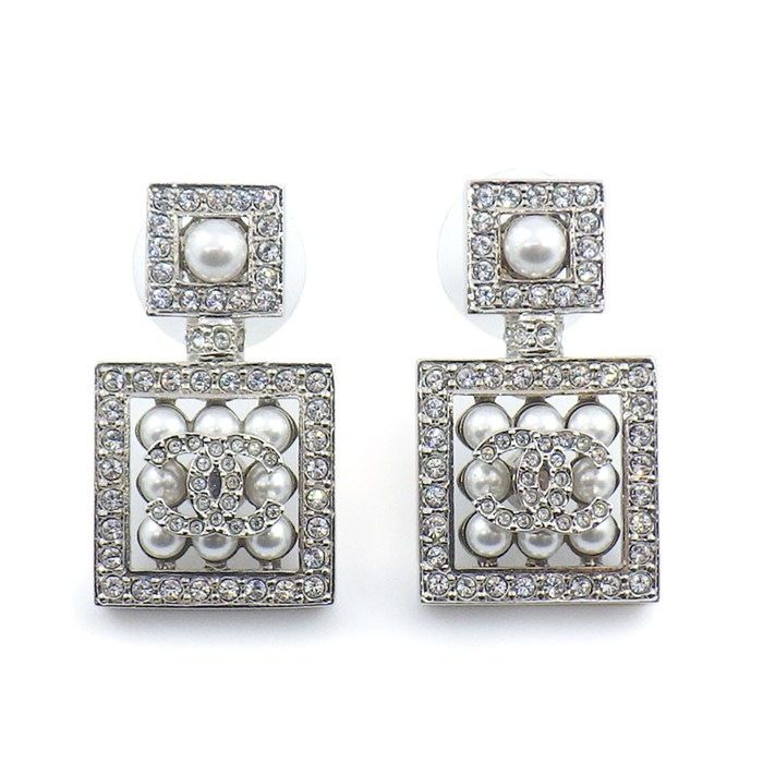 Chanel Earrings CC Logo Cruise Collection Square