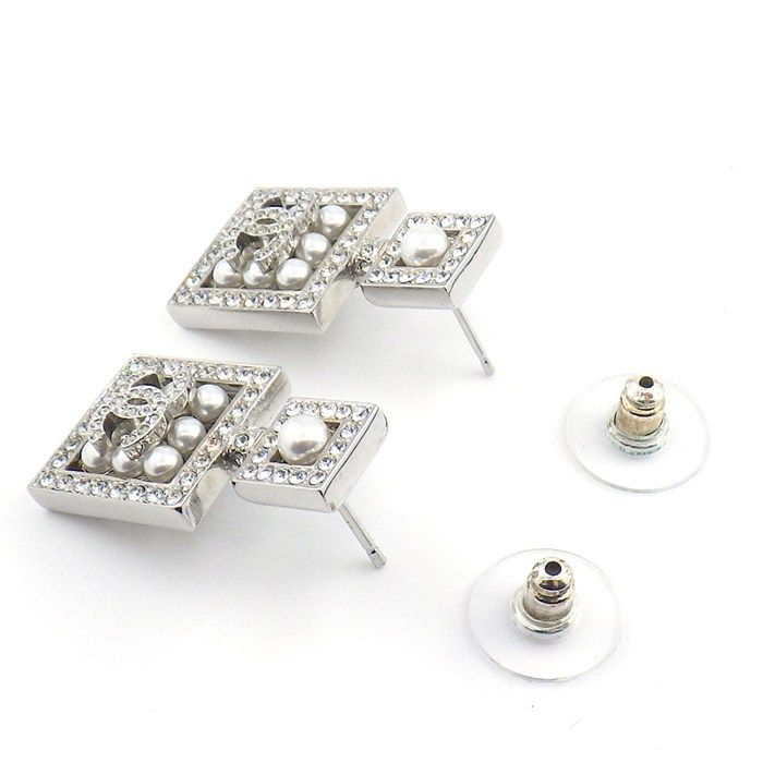 Chanel Earrings CC Logo Cruise Collection Square