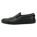Gucci Slip Ons 38 C Black Studs GG Plus Supreme Leather