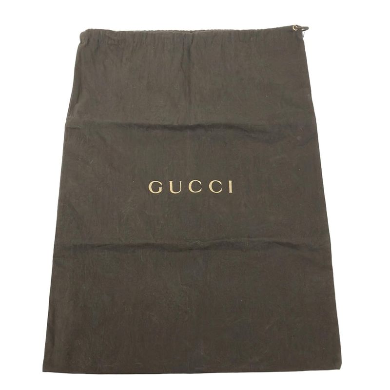 Gucci Slip Ons 38 C Black Studs GG Plus Supreme Leather