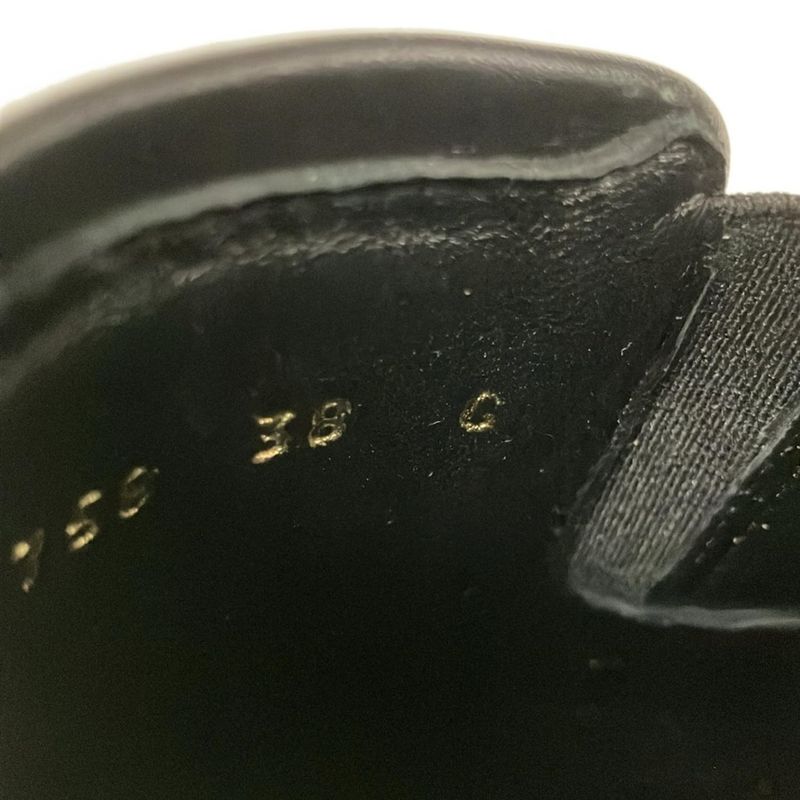 Gucci Slip Ons 38 C Black Studs GG Plus Supreme Leather