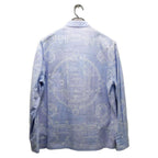 Hermes Long Sleeve Shirt Mors Et Gourmettes 38 Blue Top