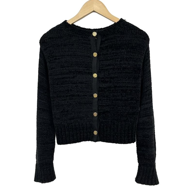 Loewe Long Sleeve Sweater S Dark Gray Black Crew Neck Back Dark
