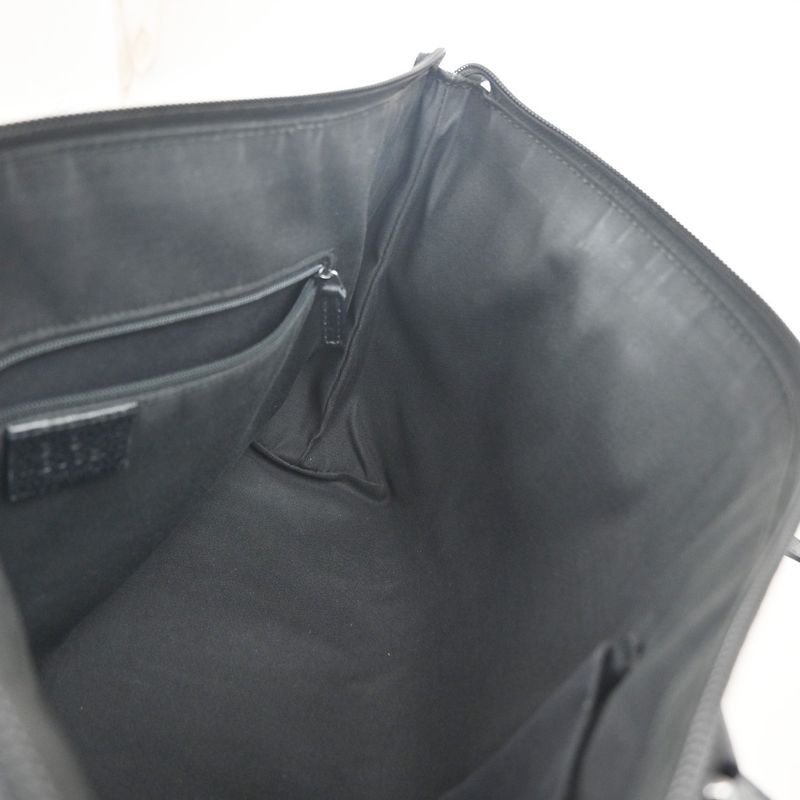 Gucci Abbey Tote GG Canvas Black Silver Leather