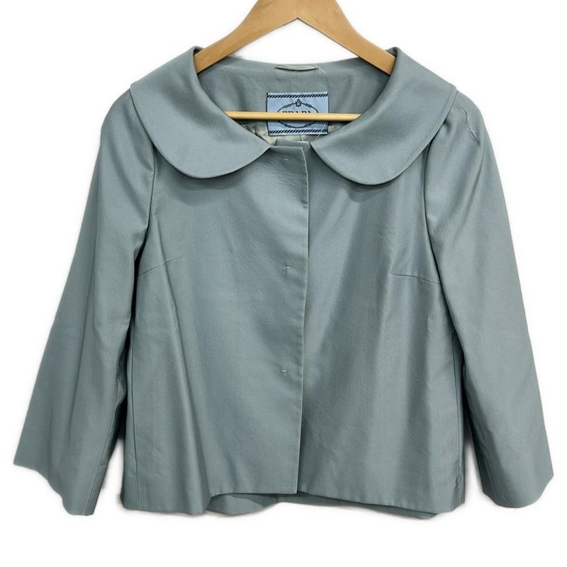 Prada Jacket 40 M Light Blue Long Sleeve Spring Autumn