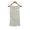Celine Sleeveless Top S Ivory Frill Shoulder Bag