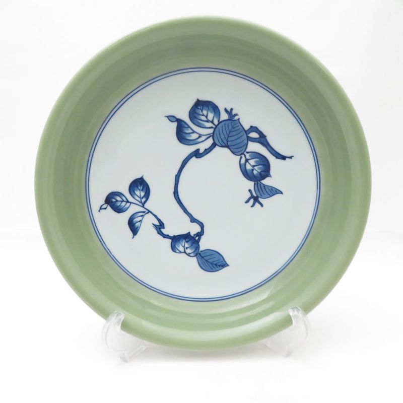 Tiffany & Co Gen'emon Kiln Celadon Wood Leaves Collaboration Medium Plate 2