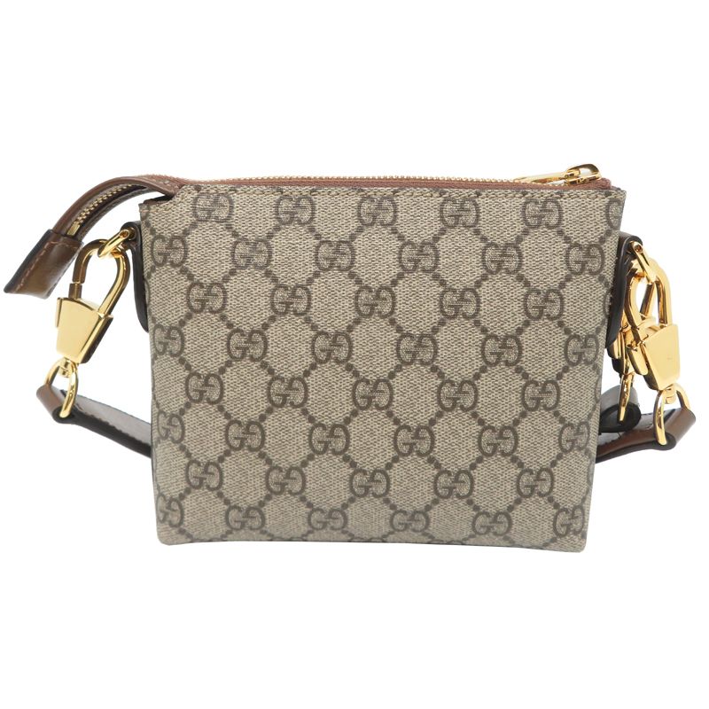 Gucci Shoulder Bag Leather Beige