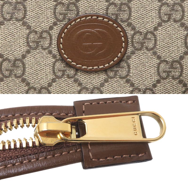 Gucci Shoulder Bag Leather Beige