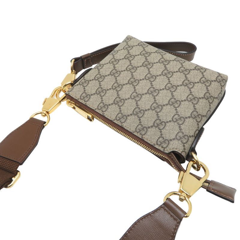 Gucci Shoulder Bag Leather Beige